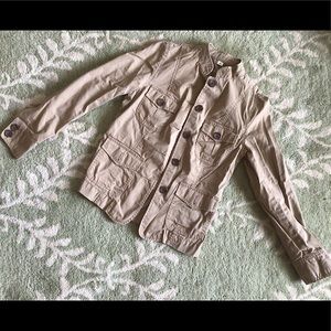 Banana Republic Tan Cotton Military Jacket